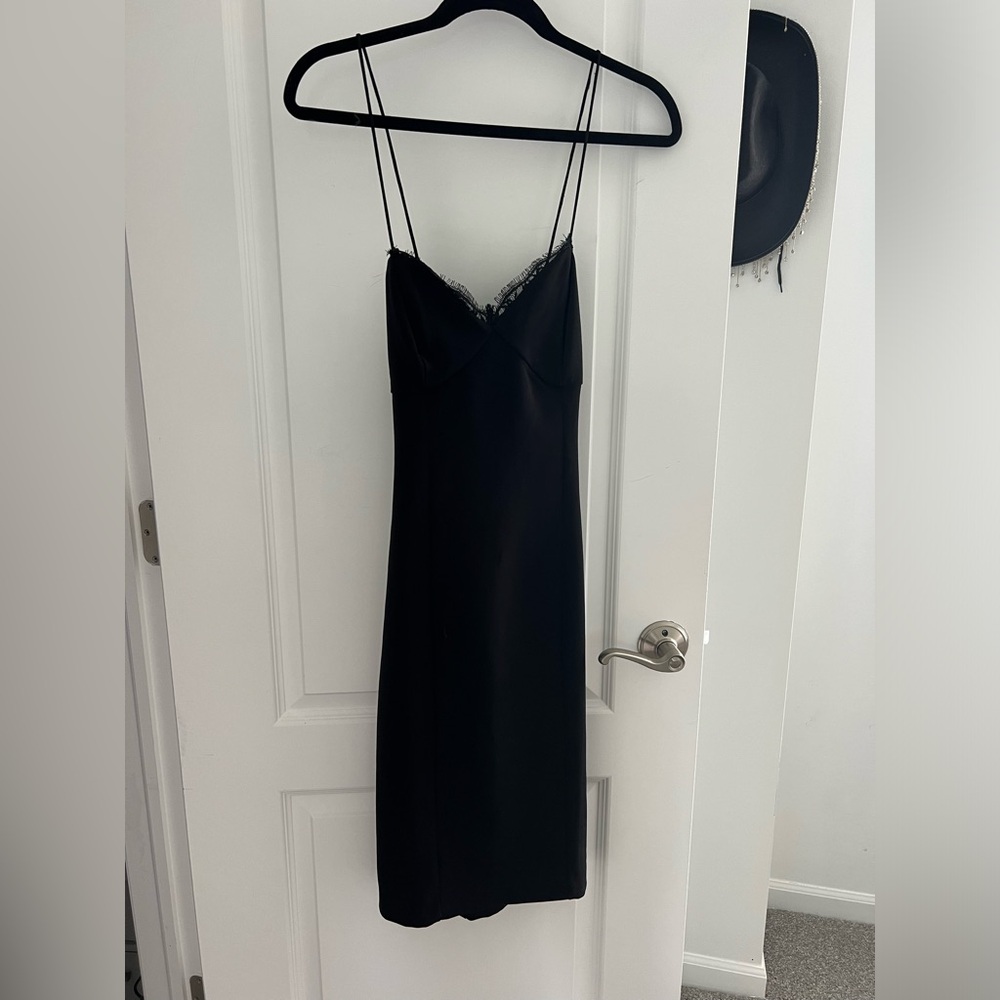 Size 6 Black Express Silk Lace Dress